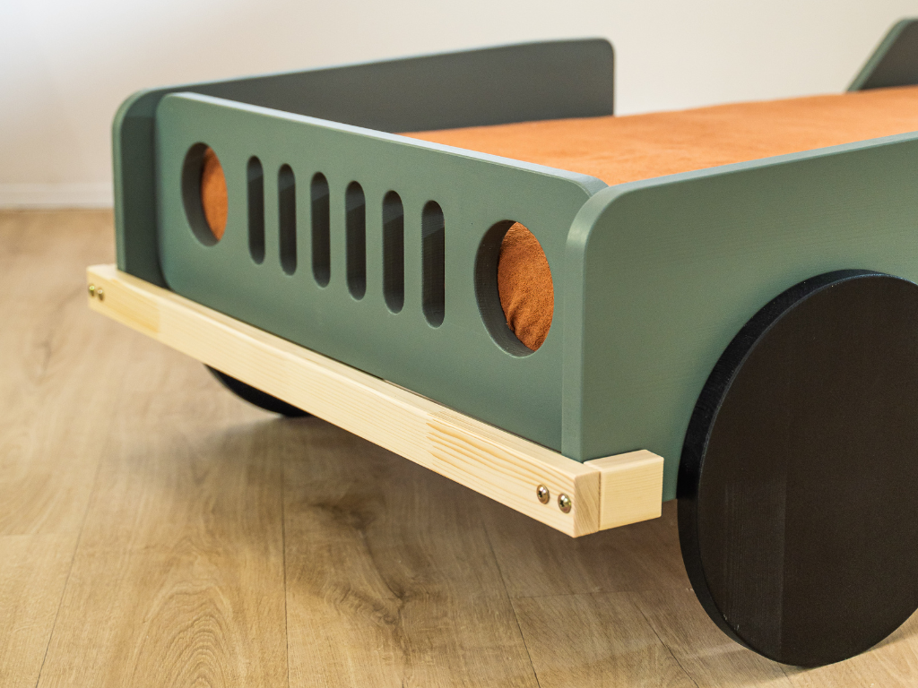 Children's car bed in the shape of a jeep BEEP 80x160 cm - The JDH Store